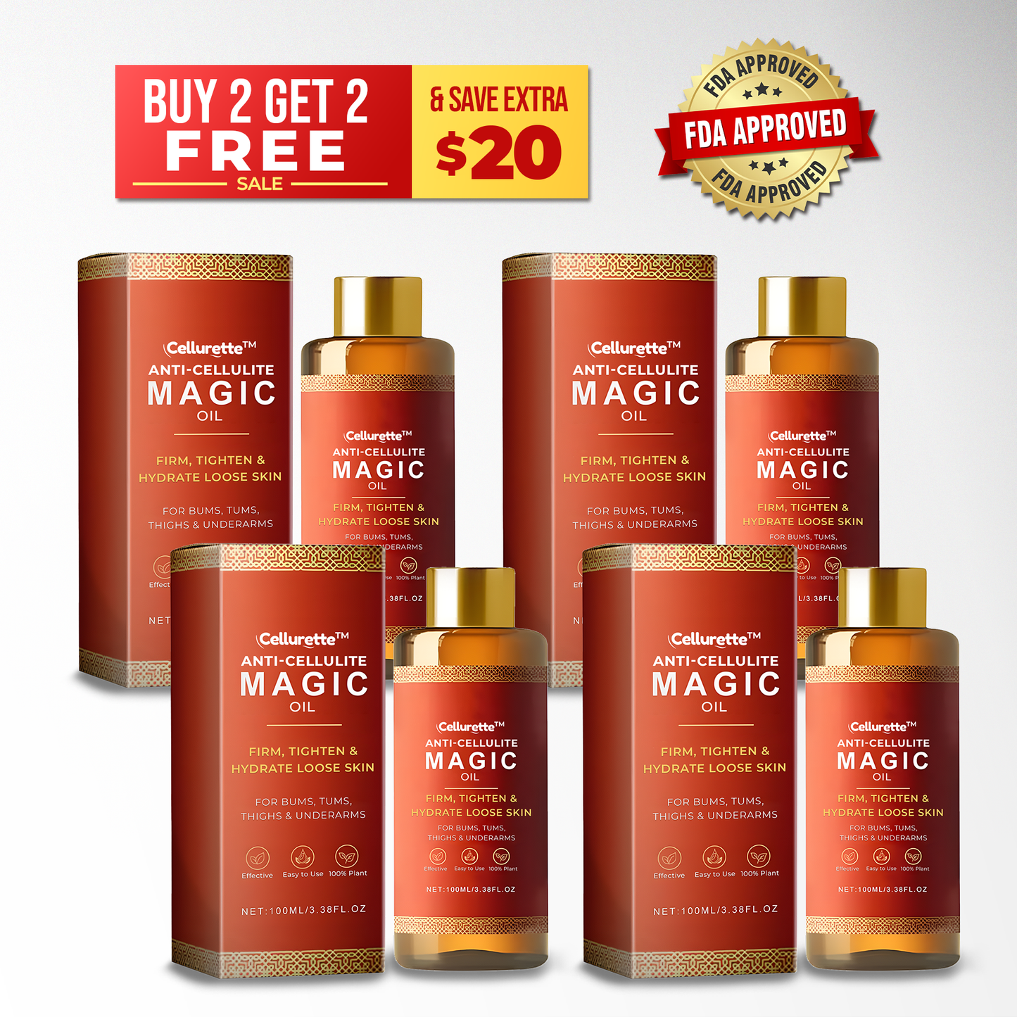 Buy 2 Get 2 Anti-Cellulite Magic Oil 100ml